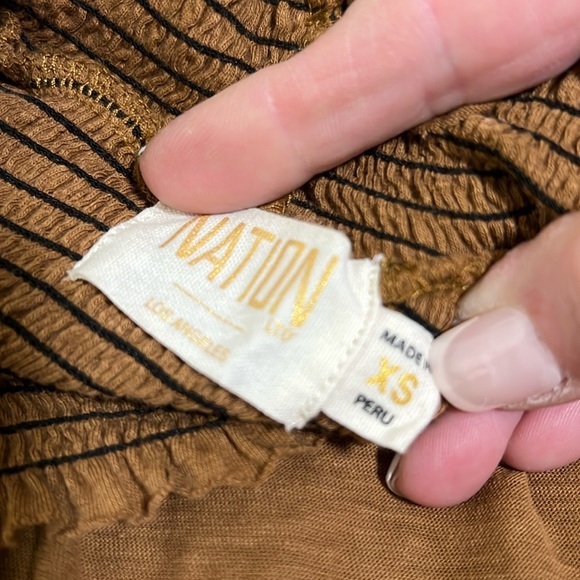 Nation LTD Brown Short Sleeve Midi Dress Size XS - Picture 7 of 14